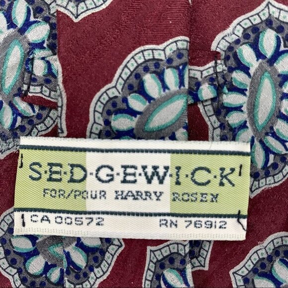 Sedgewick for Harry Rosen I 100% Silk  I Neck Tie - Picture 2 of 6